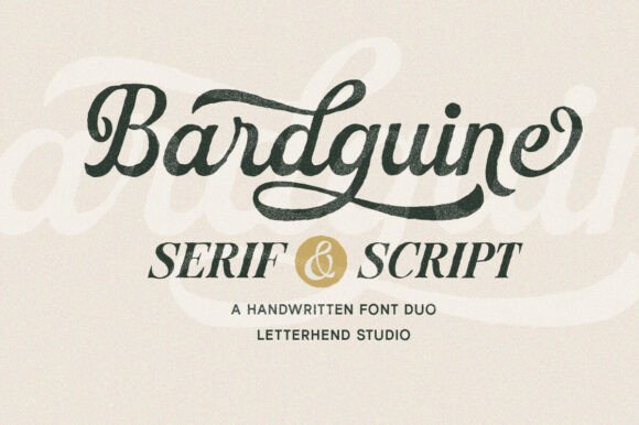 Bardguine Serif & Script Duo Font: Vintage Charm Meets Modern Design