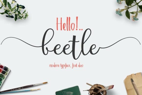 Beetle Duo Font: Whimsical Elegance for Modern Designs