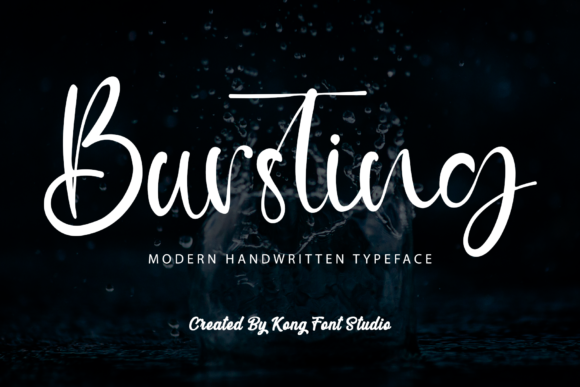 Bursting Font: A Playful Handwritten Script for Creative Designs