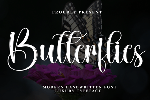 Butterflies Font: A Stylish & Elegant Script Typeface