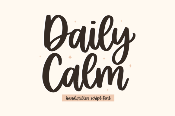 Daily Calm: A Handwritten Font with Authentic, Cheerful Energy