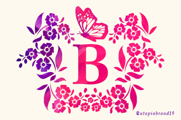 Discover the Elegance of the Flower Butterfly Monogram Font