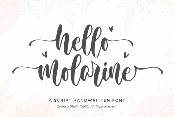 Hello Molarine Font: Elegant Script for Creative Projects