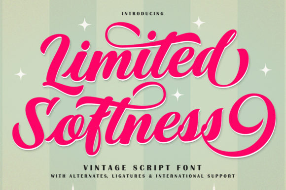 Limited Softness Font: A Natural Calligraphy Typeface for Elegant Designs