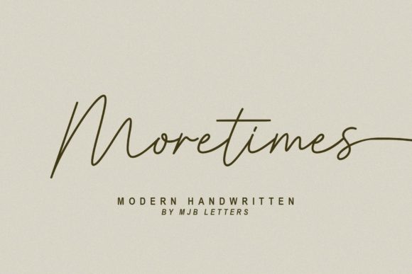 Moretimes Font: Elegant Handwritten Design for Creative Projects