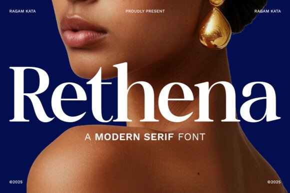 Rethena Font: A Bold Serif for Premium Design Projects