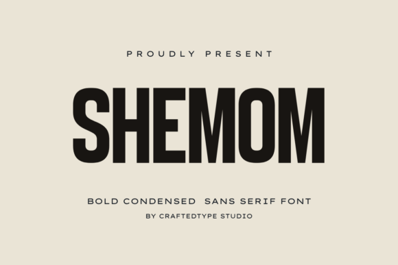 Shemom Font: Bold Condensed Sans Serif for Impactful Designs