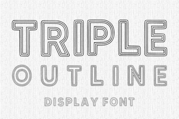 Triple Outline: A Bold, Modern Display Typeface