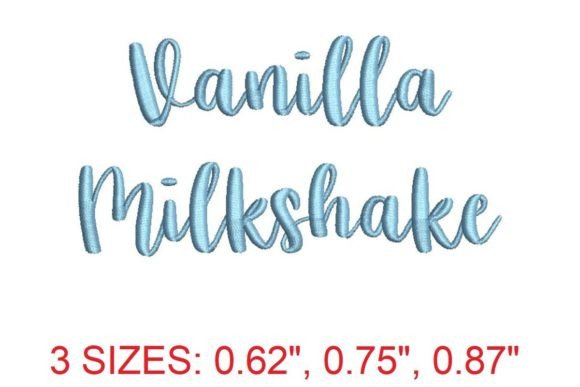 Vanilla Milkshake Embroidery Font: Sweet, Whimsical Stitching